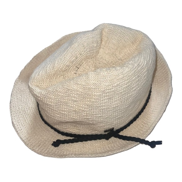 HBY MIAMI Ivory Straw Fedora Hat NWOT - Picture 5 of 6